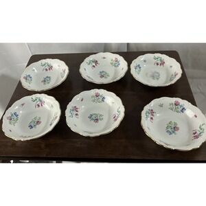 Set‎ Of 6 Edelstein Maria Theresia Florabell Fruit/Desert Bowls Barvaria 5 In